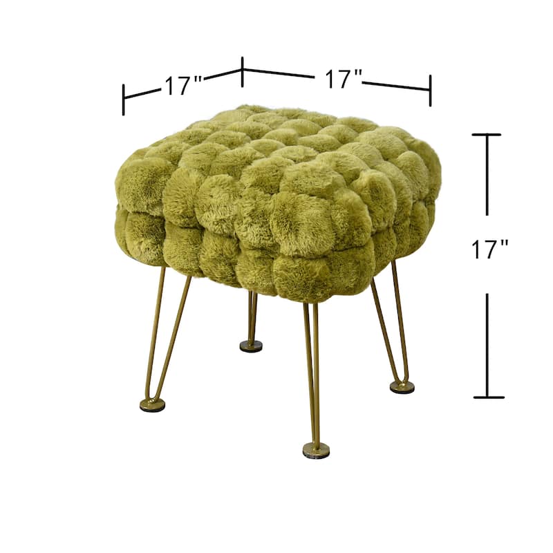 FoxFauxFur Pouf Stool