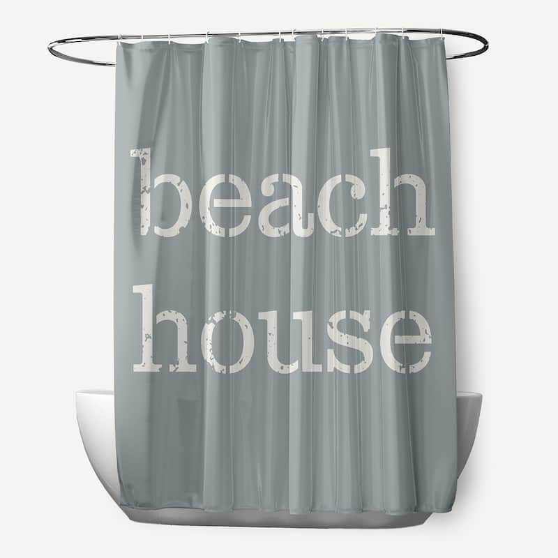 Beach House Shower Curtain - Pretty Grey