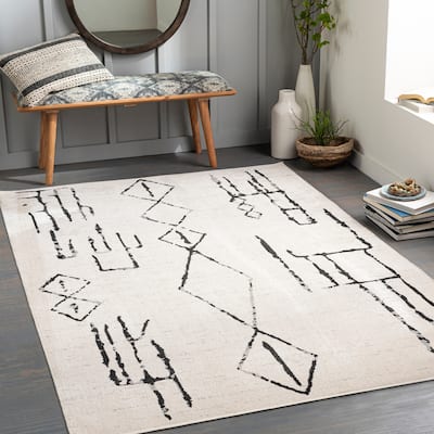Livabliss Werner Global Washable Machine Washable Area Rug