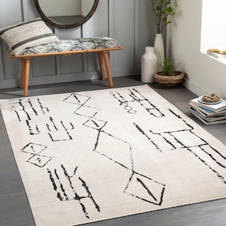 Livabliss Werner Global Washable Machine Washable Area Rug