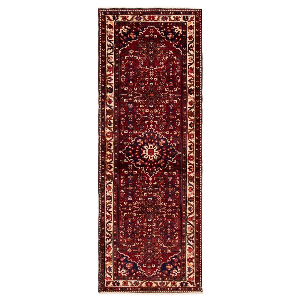 ECARPETGALLERY Hand-knotted Andelz Red Wool Rug - 3'7 x 10'2
