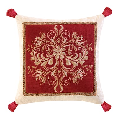 Colonial Williamsburg 18" x 18" Windsor Berry Needlepoint Pillow