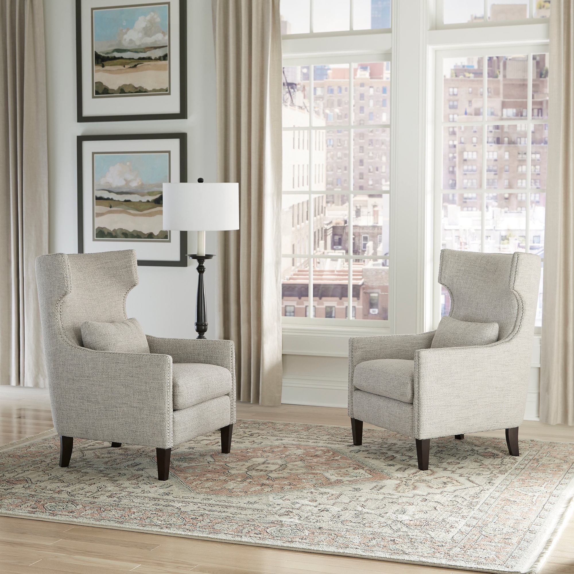 Davenport Porcelain Upholstered Accent Chair Width 30