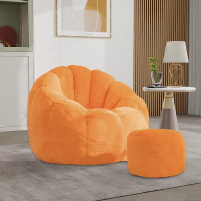 Bean Bag Chair,Upholstered Lazy Sofa with Ottoman