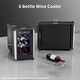 preview thumbnail 4 of 8, 6-Bottle Wine Cooler Refrigerator(46-66°F),Mini Freestanding Beverage Cooler for Summer,Wine Cooler with Temperature Control