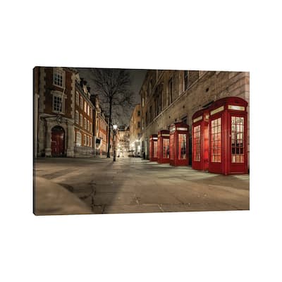 iCanvas "Iconic Red Phone Box - London" by Mark Paulda Canvas Print
