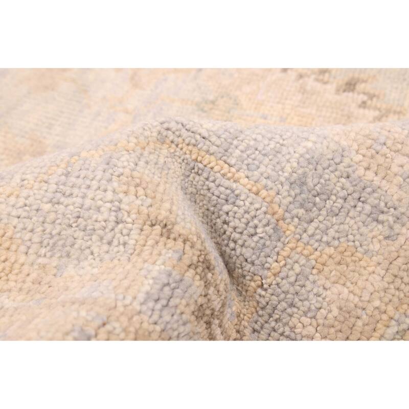 ECARPETGALLERY Hand-knotted Modern Oushak Light Blue Wool Rug - 7'9 x 9'8