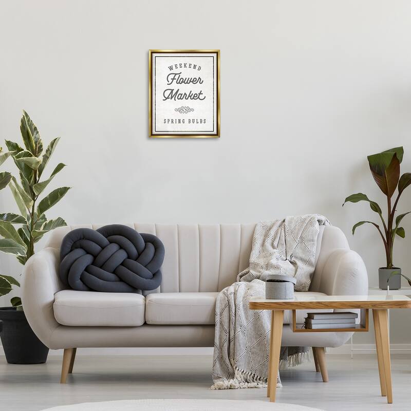 Stupell Flower Market Spring Bulbs Framed Floater Canvas Wall Art Design By Lil' Rue