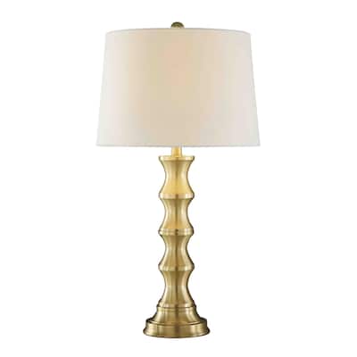 28"H Metal Table Lamp - Polish Brass - Set of 2