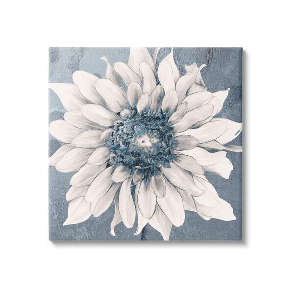 blue dahlia flower drawing