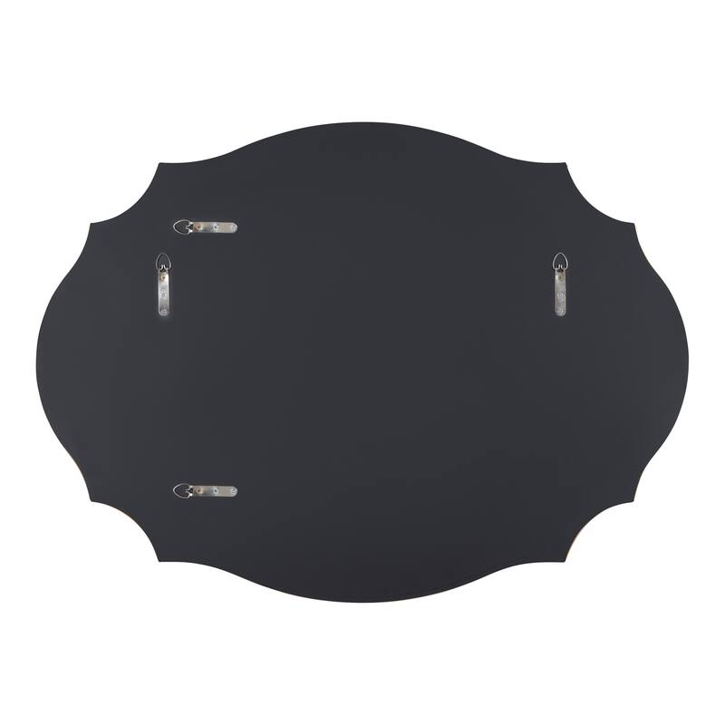 Kate and Laurel Leanna Scalloped Oval Wall Mirror