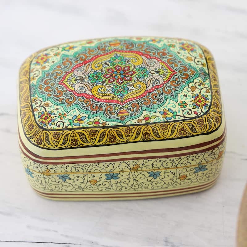 Novica Handmade Persian Delight Decorative Papier Mache Box