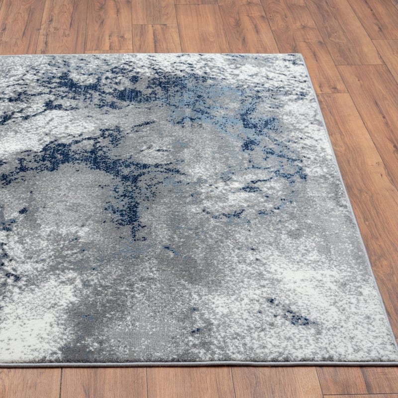 Luxe Weavers Modern Abstract Blue 5x7 Area Rug for Bedrooms and Living Rooms