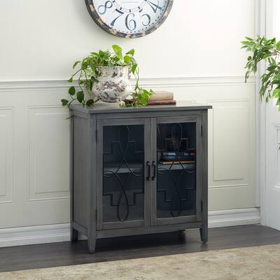 Grey Wood Contemporary Cabinet 33 x 32 x 15