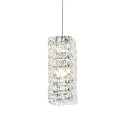 Elegant Lighting 3680D1 Aston 7" Wide Crystal Mini Pendant