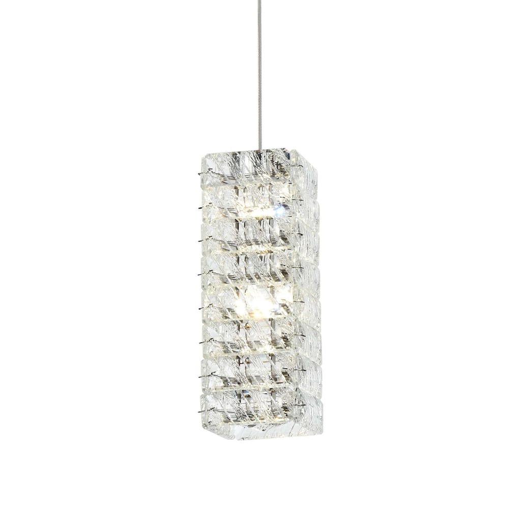 Elegant Lighting 3680D1 Aston 7" Wide Crystal Mini Pendant