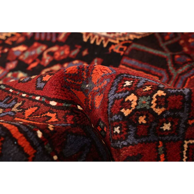 ECARPETGALLERY Hand-knotted Anatolian Vintage Black, Red Wool Rug - 5'2 x 9'9