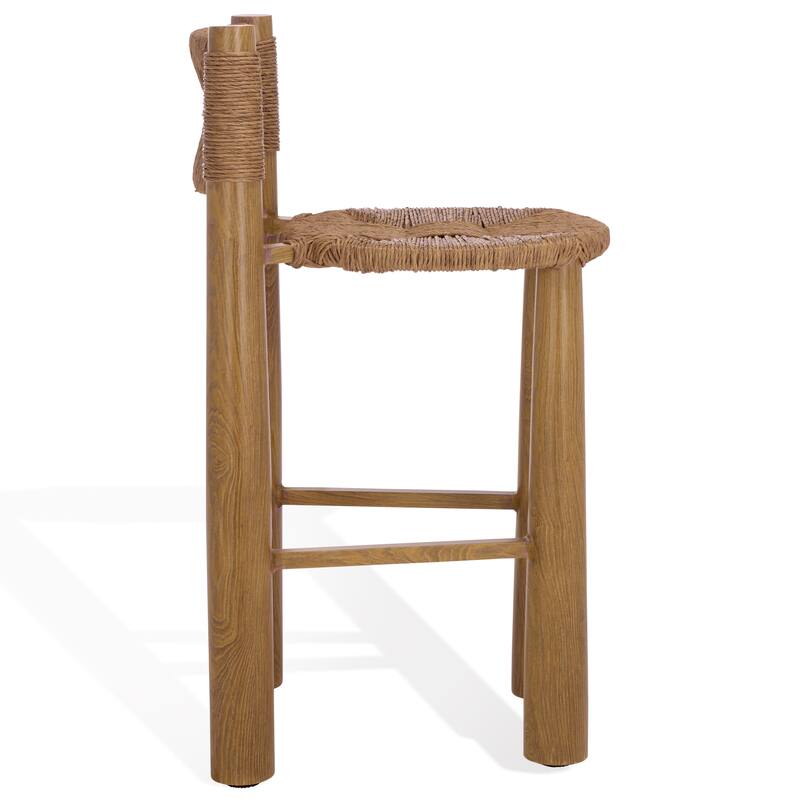 SAFAVIEH Couture Outdoor Patio Furniture Romona Round Barstool, Fully Assembled - 20"W x 22"D x 42"H