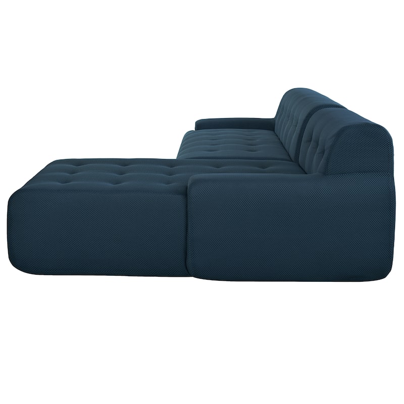 Sectional Sofa Minimalist Modular Couch, 3 Seat Modern Sofa Upholstered Deep Seat Couches Livingroom Lounge Couches