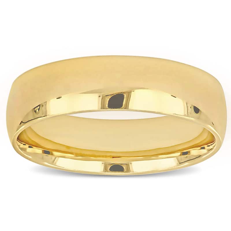Miadora 6mm Polished Finish Wedding Band in 14k Yellow Gold
