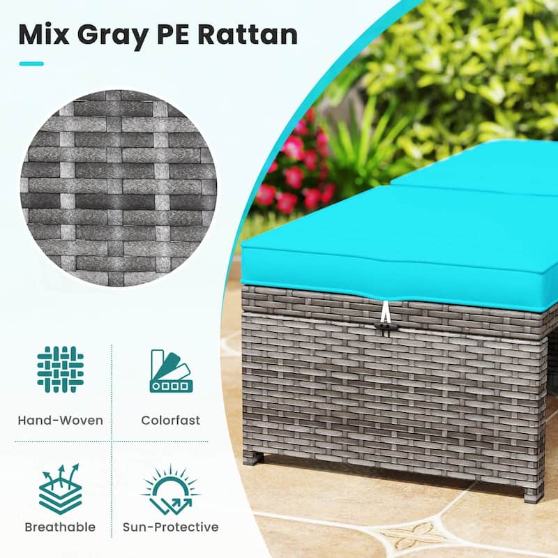 Costway 6PCS Patio Furniture Set Outdoor Sectional Conversation PE - See Details
