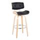 Option Black Faux Leather/Natural/Chrome