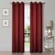 preview thumbnail 52 of 129, Superior Solid Machine Washable Room Darkening Grommet Curtains, Set of 2 42" x 108" - Sangria