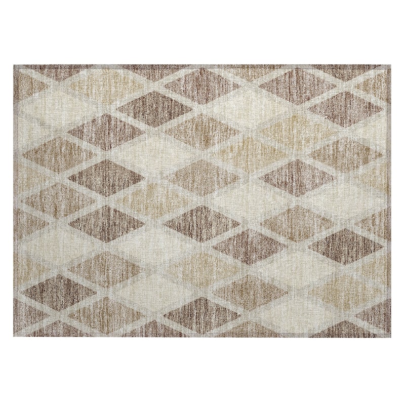 Machine Washable Indoor/ Outdoor Chantille Prism Diamond Rug