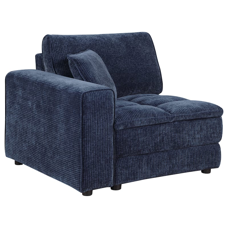 Atlantic 6-Piece Upholstered Modular Sectional Sofa Blue