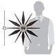 preview thumbnail 5 of 5, Utopia Starburst Mid-Century Modern Large 30 inch Wall Clock by Infinity Instruments - 30 x 2 x 30
