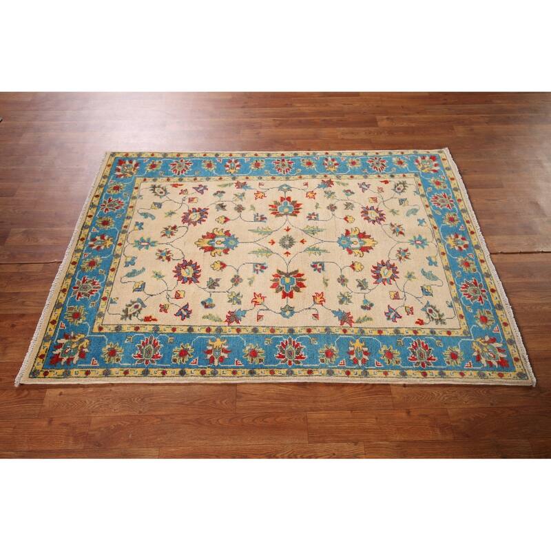 Transitional Oushak Oriental Accent Rug Handmade Wool Carpet - 3'5" x 5'0"