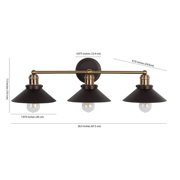 dimension image slide 15 of 22, JONATHAN Y Florence Metal Shade Sconce