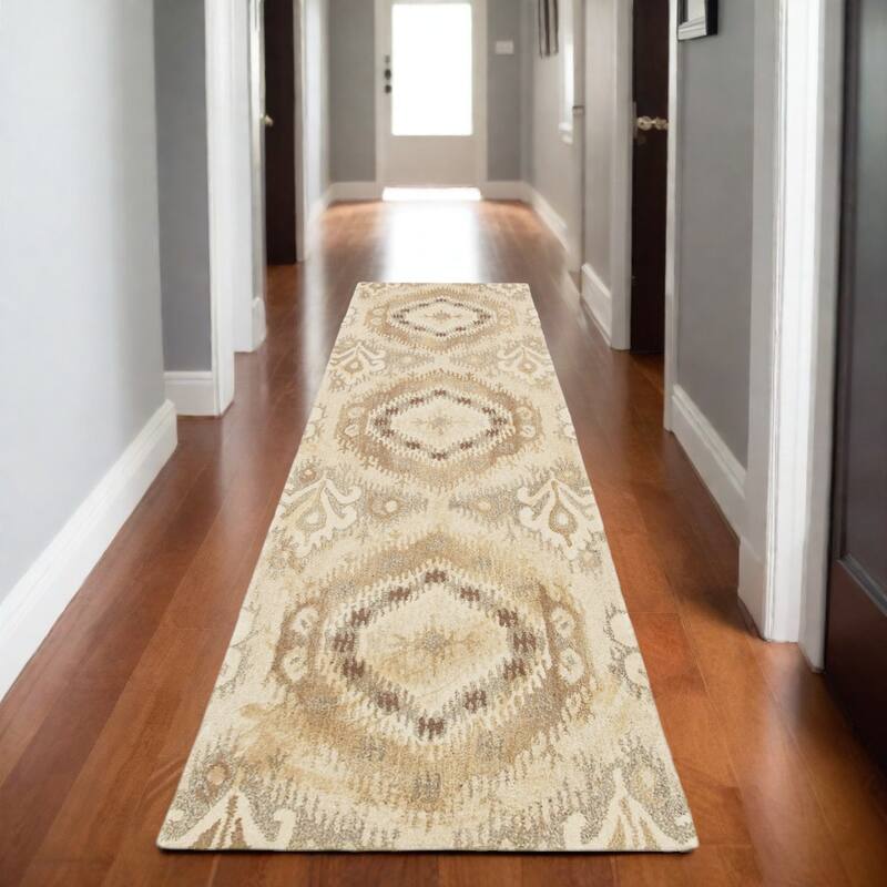 HomeRootsAbstract Scandinavian Rectangle Area Rug - 96.06' X '29.92' X '0.43