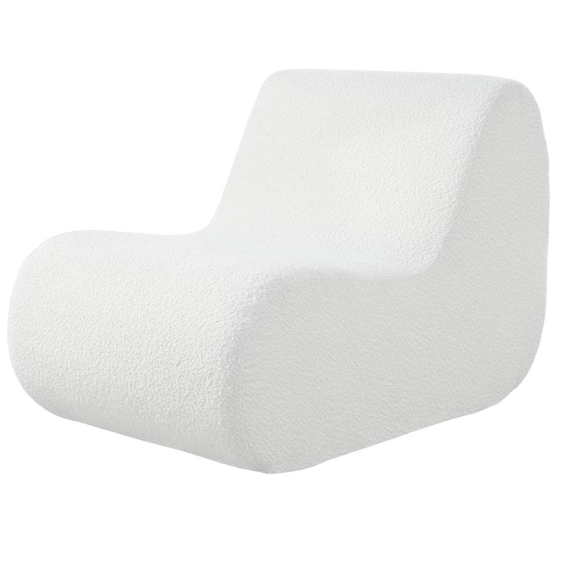 Minimalist Accent Chair with Ottoman