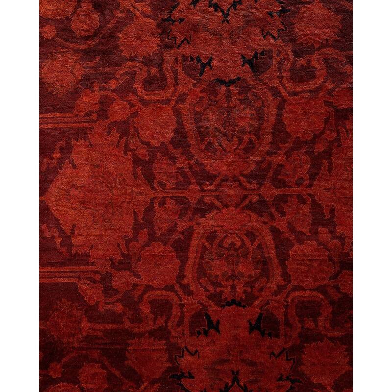 Fine Vibrance, One-of-a-Kind Hand-Knotted Area Rug - Red, 6' 1" x 9' 3" - 6' 1" x 9' 3"