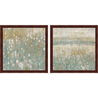 Danhui Nai 'Rain Abstract Neutral' Framed Art (Set of 2)