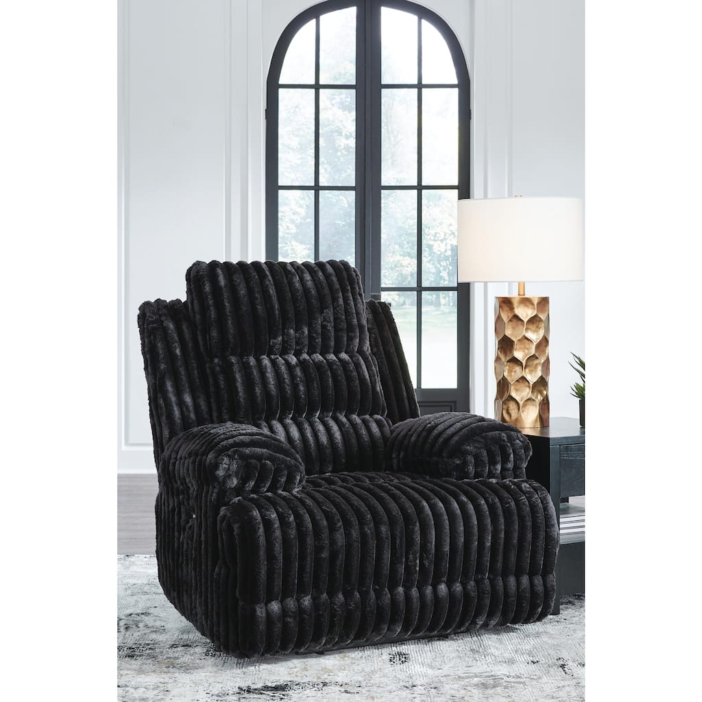 Signature Design by Ashley Higgesbee Black Power Recliner