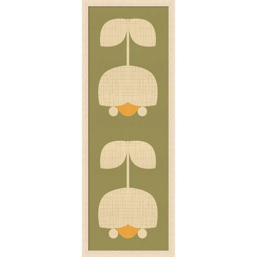 Amanti Art Framed Fabric Pinboard Scandinavian Tulip Decor by Dina Dankers Printed Bulletin Board - Board Size 1350 in x 40