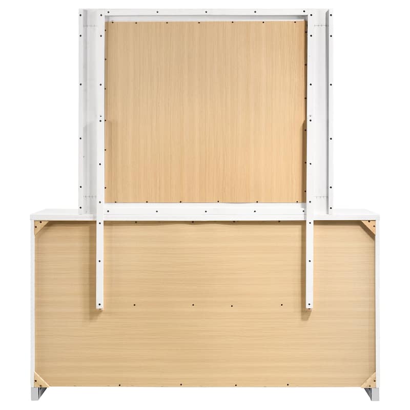 Felicity 6-drawer Wood Dresser White High Gloss