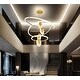 preview thumbnail 7 of 5, 1/2/3-Ring Modern LED Gold Dimmable Ceiling Light Aesthetics Island Pendant Lights