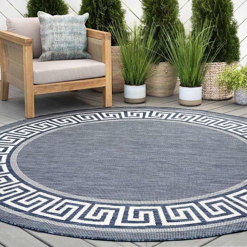 Exo Coastal Border Indoor/Outdoor Area Rug