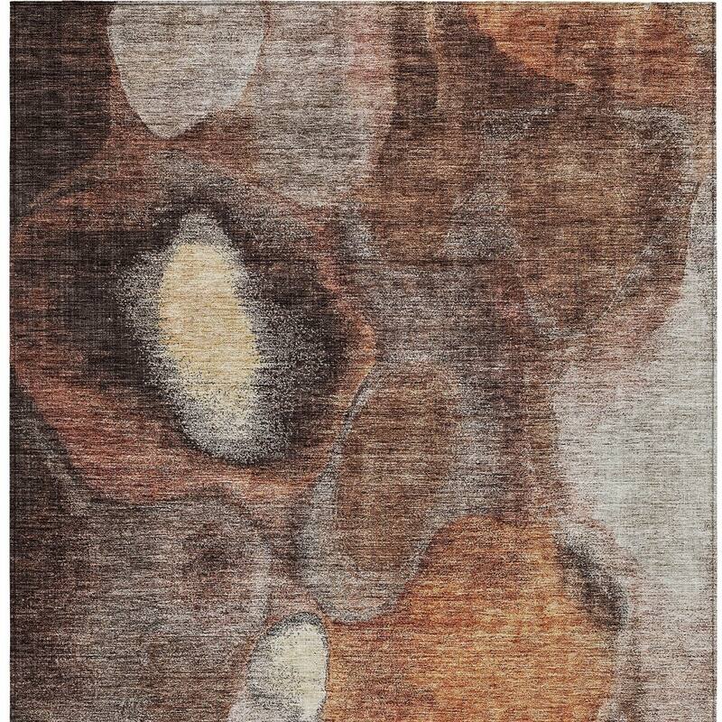 HomeRoots Abstract Transitional Rectangle Outdoor Rug