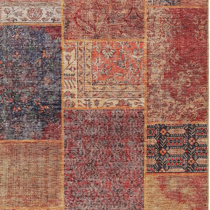HomeRoots Patchwork Transitional Rectangle Outdoor Rug