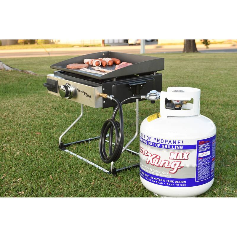 Flame King 20LB Steel Propane Tank Cylinder with OPD Valve & Gauge
