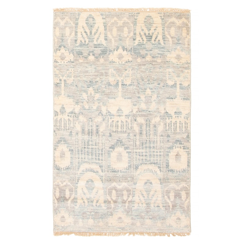 ECARPETGALLERY Hand-knotted Mystique Grey Wool Rug - 3'0 x 5'0 - Grey - 3'0 x 5'0