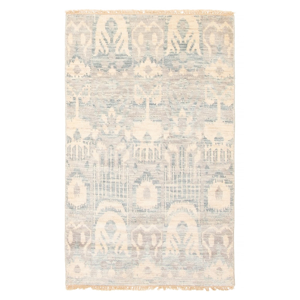 ECARPETGALLERY Hand-knotted Mystique Grey Wool Rug - 3'0 x 5'0