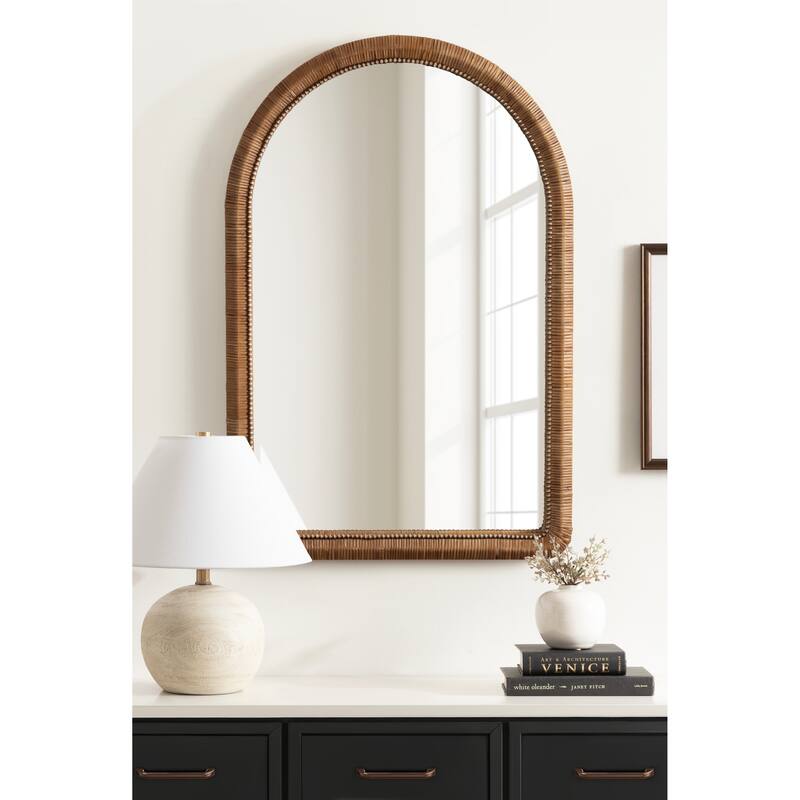 Kate and Laurel Rahfy Beaded Arch Framed Wall Mirror - 24x36
