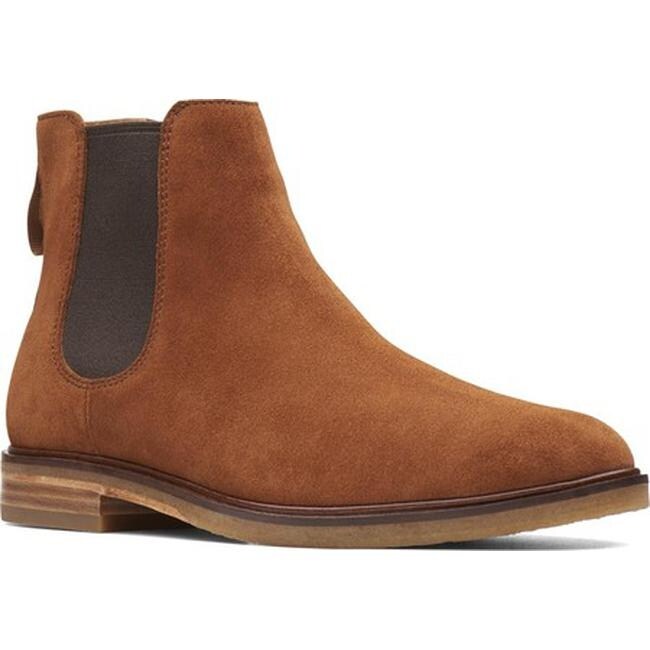 clarks tan chelsea boots