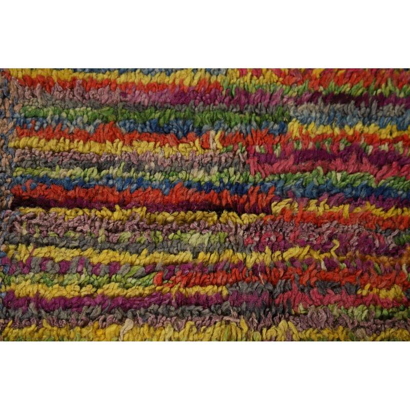 Moroccan Oriental Area Rug Hand-Knotted Wool Carpet - 8'9" x 12'6"
