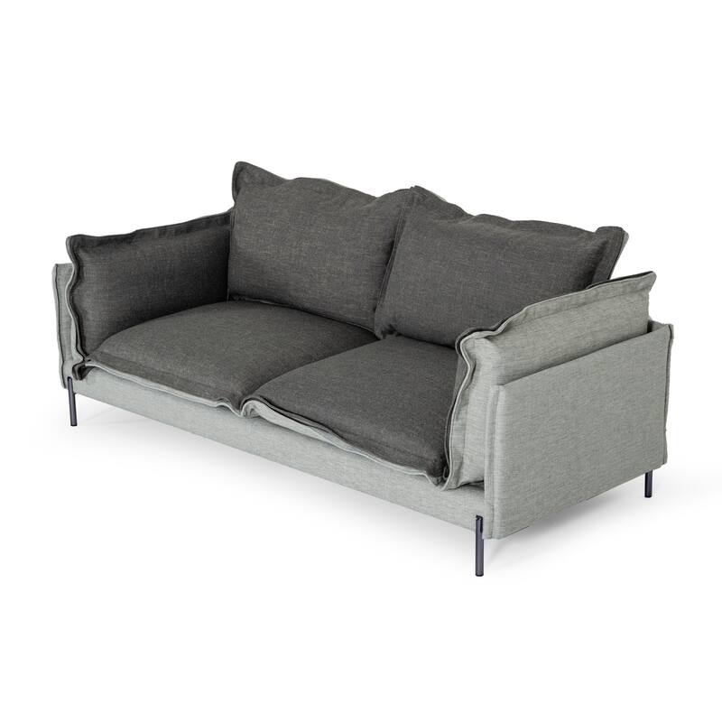 Divani Casa Mars Modern Grey & Dark Grey Fabric Sofa